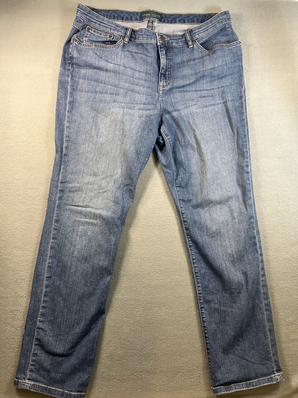 LRL Lauren Ralph Lauren Jeans 18W Classic Mid-Rise Blue Denim